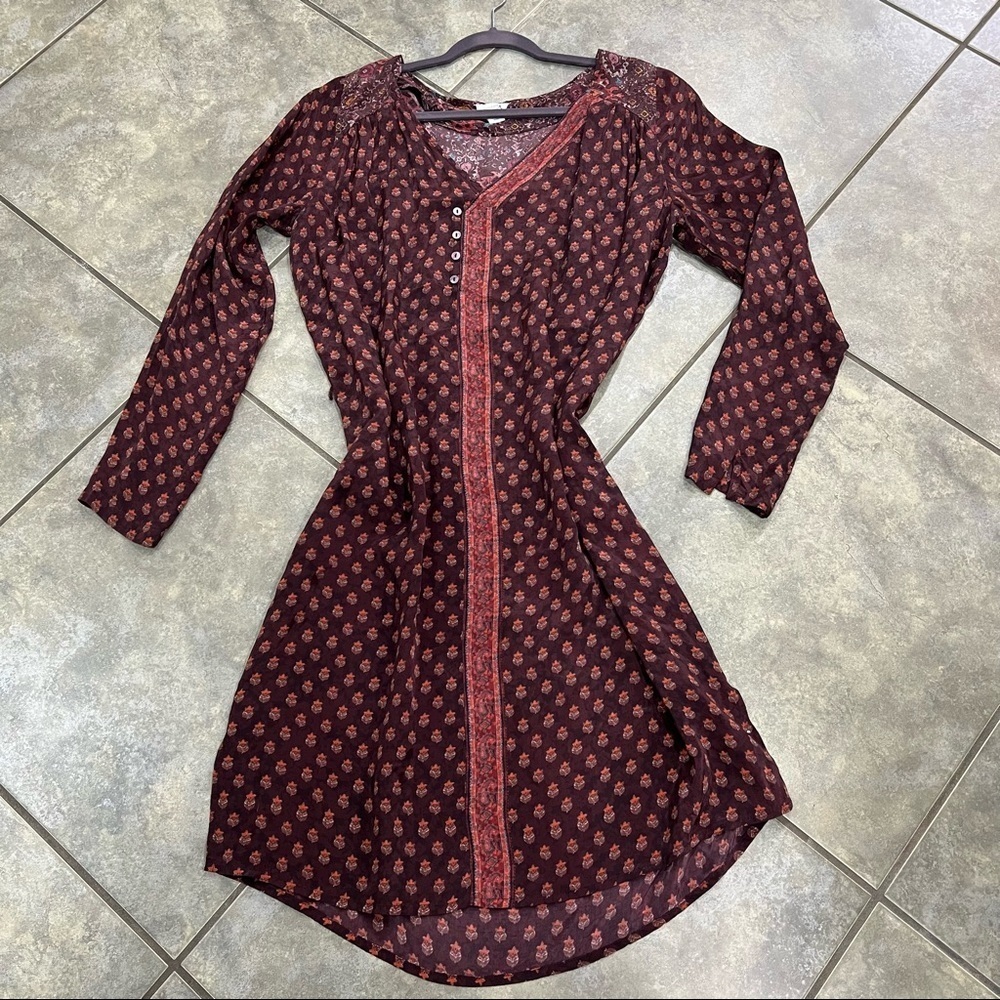 SUNDANCE Women’s Rusty Tunic Split Sides  Satin  Dress Sz M Boho Cottagecore EUC - Picture 3 of 10